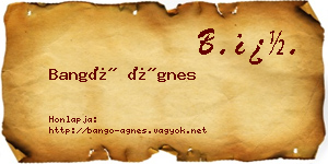 Bangó Ágnes névjegykártya